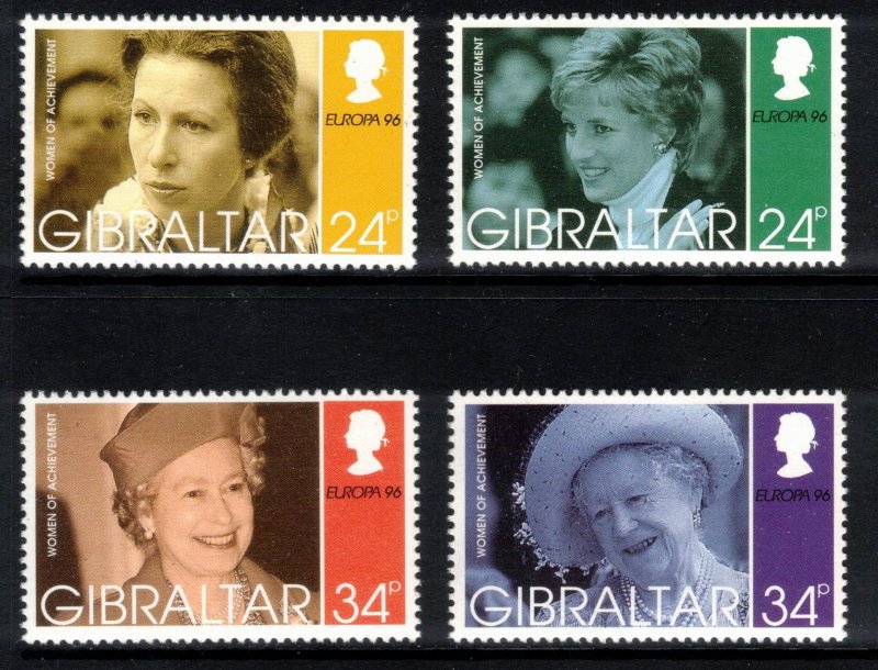 GIBRALTAR 1996 Women of the British Royal Family; Scott 703-06; MNH
