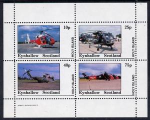 Eynhallow 1982 Helicopters #3 perf set of 4 values (10p t...