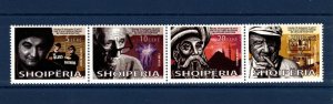 Albania Sc 2855 MNH Strip of 2008 - Famous People