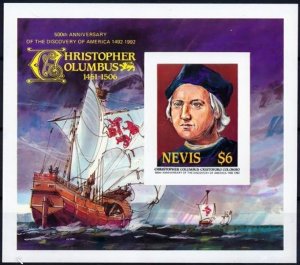 NEVIS 1992 SHEET IMPERF COLUMBUS COLON