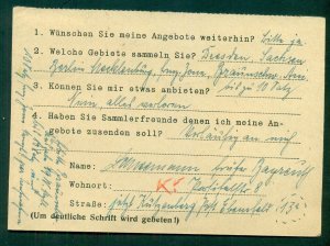 GERMANY, 1946, 15pf single franking on postal card, VF, Mi400mk