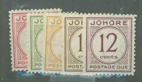 Malaya Johore J1-J5 Mint VF HR