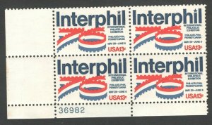 1632 Interphil 76 Plate Block Mint/nh (Free Shipping)