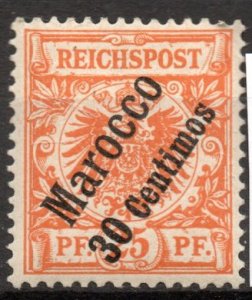 [AC] German Offices in Morocco 1899 Sc #5 Mi 5B Mint *LH* BPP STEUER CAT 65$