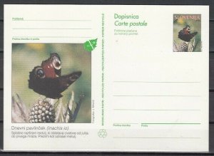 Slovenia, 1995 issue. Butterfly Postal Card. ^