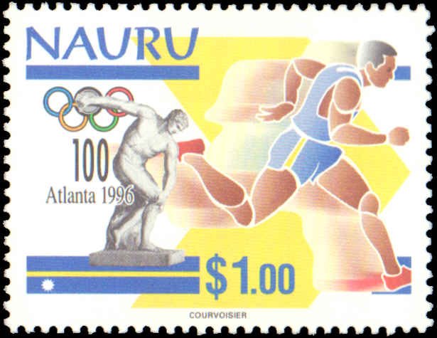 Nauru #437-440, Complete Set(4), 1996, Olympics, Never Hinged