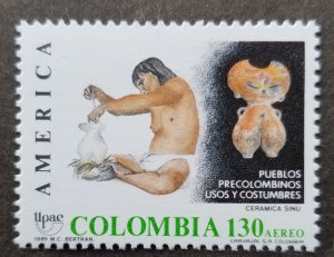 *FREE SHIP Colombia Traditional Arts Of Native Americans 1989 Craft (stamp) MNH