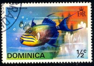 Tropical Fish, Oldwife, Dominica stamp SC#421 used