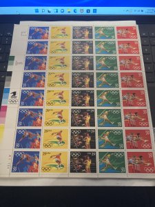 Scott 2553-2557 Full LL sheet 40 stamps plate # (A11111) M NH OG ach