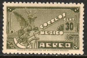 MEXICO C136, 30¢ 1934 Definitive ISSUE SINGLE. Pegasus. Mint, NH. VF