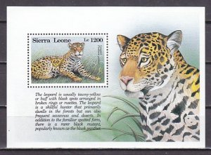 Sierra Leone, Scott cat. 1655. Leopard s/sheet.