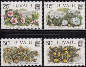 Tuvalu 1984 MNH Sc #231 to #234 Set of 4 Beach Flowers