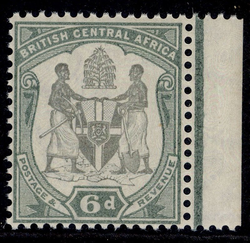 NYASALAND - BCA QV SG46, 6d black & green, NH MINT. Cat £60.