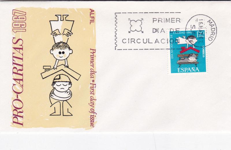 Spain 1967 Pro Cariatas Day FDC Unadressed VGC