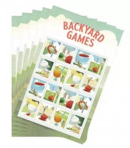 2021 Backyard Games Forever stamps 5 sheets total 100pcs