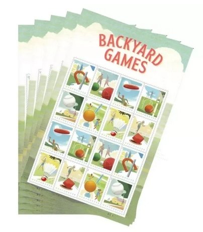 2021 Backyard Games Forever stamps 5 sheets total 100pcs