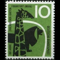 GERMANY 1958 - Scott# 784 Zoo-Fauna Set of 1 NH