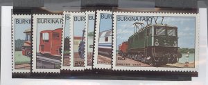 Burkina Faso (formerly Upper Volta) #732-738 Mint (NH) Single (Complete Set) (Train)