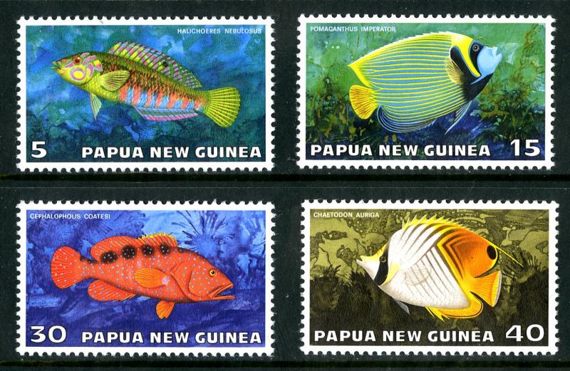 PAPUA NEW GUINEA 442-5 MH SCV $4.25 BIN $1.75  MARINE LIFE