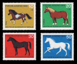 Germany, West Berlin 1969 Sc 9NB61-64 MNH Horses