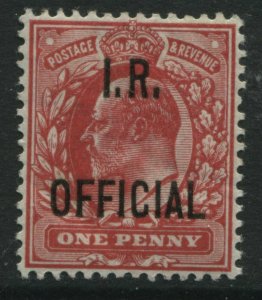 Great Britain KEVII 1902 1d I. R. Official choice mint o.g. hinged (41) 