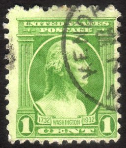 1932, US 1c, Washington, Used, Sc 705