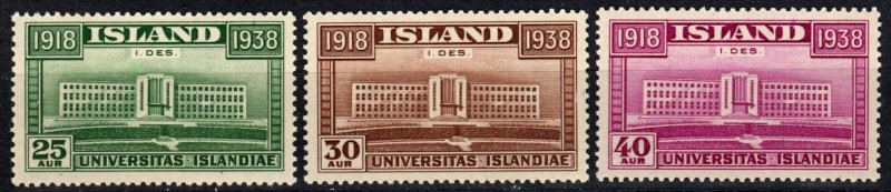 Iceland #209-11 F-VF Unused  CV $22.50 (P663)