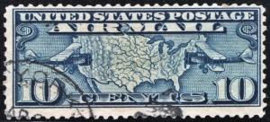 SC#C7 10¢ Map & Planes (1926) Used