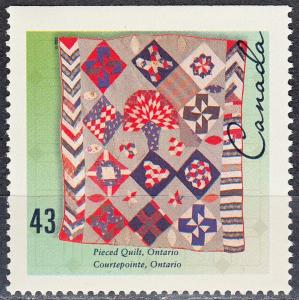 #1462 MNH Canada 43¢ Hand Crafted Textiles - Pieced Quilt