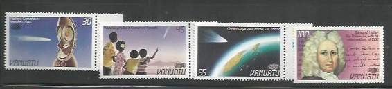 VANUATU - 1986 - Halley's Comet - Perf 4v Set - Mint Never Hinged