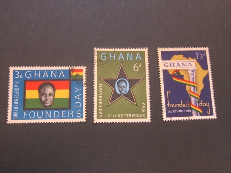 Ghana 1960 Sc 86-88 set FU