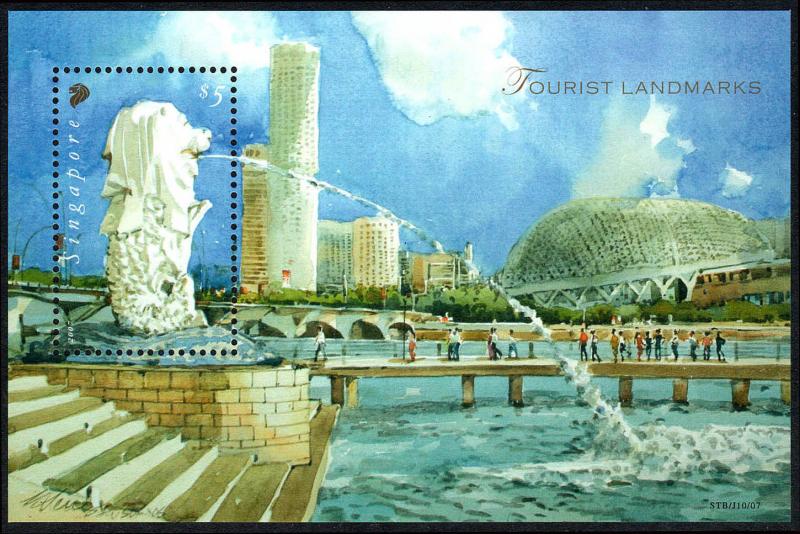 Singapore 1270 S/S, MNH. Tourist Attractions. Merlion, 2007