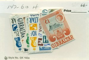 GIBRALTAR #147-60, Mint Hinged, Scott $66.00