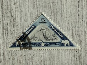 Liberia #275 CTO, 5c, Lesser Egret, 2024 SCV.$0.65