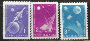 BULGARIA Scott 1278-80 MNH** 1963 Russina Rocket set