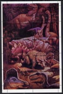 Batum 1995 Prehistoric Animals composite sheetlet contain...