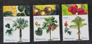 *FREE SHIP Malaysia Palm Trees 2009 Plant Flower Flora Fruit (stamp margin) MNH