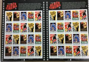 4336-40 Black Cinema, uncut press sheet of 120 42¢ stamps, 2008, $50.40 face