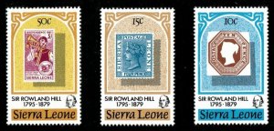 Sierra Leone 1979 - Rowland Hill, 100 Years In Memoriam - Set of 3v - 459-61 MNH