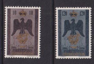 Liechtenstein  #301-302   MH  1956   Independence