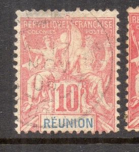 Reunion 1892 TABLET TYPE Early Issue Fine Used 10c. NW-230816