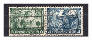 Germany Reich Scott # B52, B50, used, se-tenant, Mi # W47