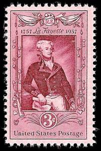 # 1097 MINT NEVER HINGED LAFAYETTE BICENTENARY