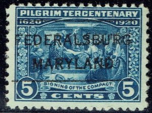 1920 5c Pilgrim Precancel  f/FEDERALSBURG MD (550-L-4TS) Scarce denom!!.