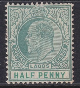 Sc# 50 British Lagos 1904-05 KEVII King Edward VII ½¢ Wmk 3 MMH CV $14.50