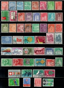 50 Different F-VF Used Switzerland Stamps # 3 - I Combine S/H