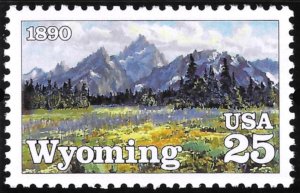 Sc 2444  25¢ Wyoming Statehood Single - MNH