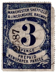 (I.B) Manchester, Sheffield & Lincolnshire Railway : Newspaper Parcel 3d 