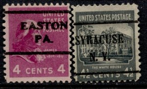 US Stamps #808 - 809 USED PRE-CANCELS