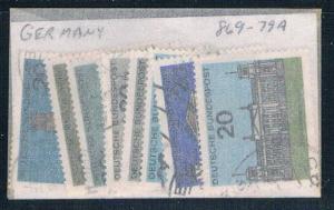 Germany 869-79A Used set State Capitols 1964 (G0260)